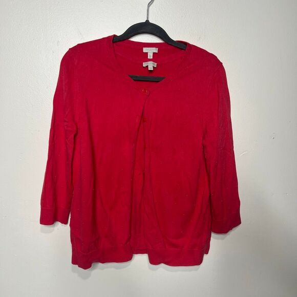 Talbots Pink Tank Top and Cardigan Set XLP - Picture 1 of 8